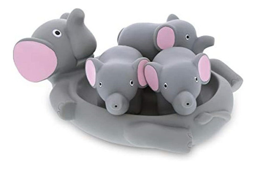 Dollibu Elephant Family Animal Bath Squirters Juego De Jugue