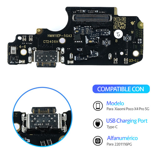 Flex Flexor Centro De Carga Para Xiaomi Poco X4 Pro 5g