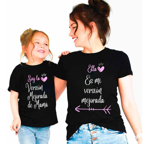 Poleras Dúo Mama E Hija Día De La Madre Versión Mejorada 017