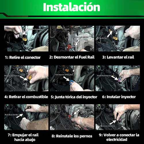 Y1z 4pcs Inyectores De Combustible Para Ford Expedition