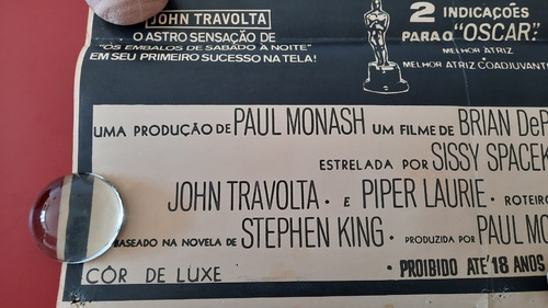 Pôster Do Filme Carrie A Estranha - Original - 1976