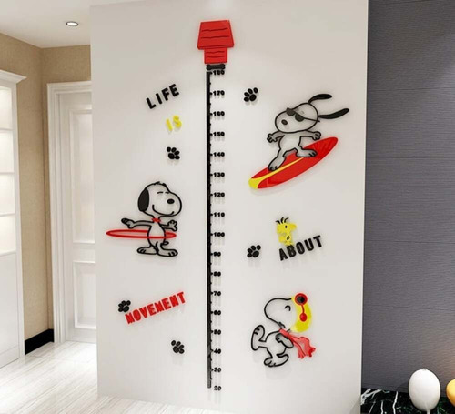 Figuras Snoopy Gigantes Decorativas 3d De Pared