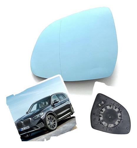 Luna Espejo Azul Izq Compatible Con Bmw X3 2014-2023