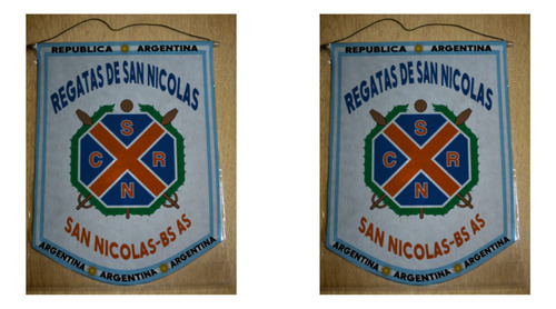 Banderin Chico 13cm Club Regatas De San Nicolas