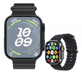 Reloj inteligente Isdewatch T800 Ultra 2 Smartwatch Función De Doble Toque Llamadas Notificaciones Deportes Sensor De Ritmo Cardiaco Negro