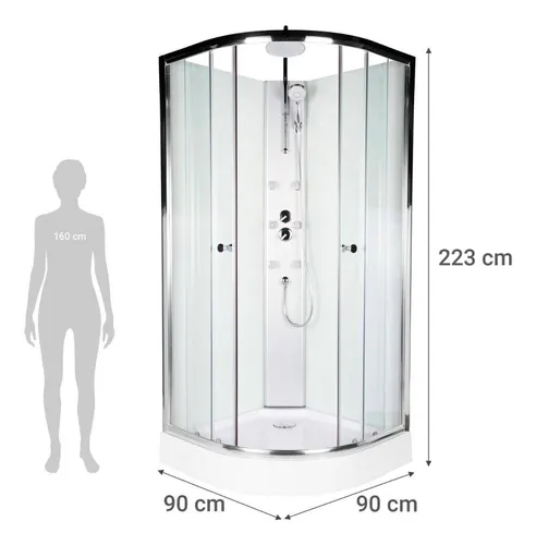 Cabina De Ducha D'acqua Sensi 90x90x223