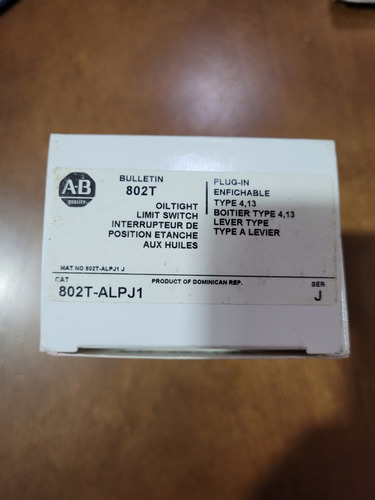 802t-alpj1 Limit Switch Allen Bradley 