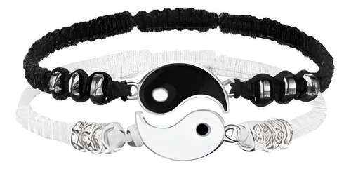 Set 2 Pulseras Para Parejas Ying Yang Novio Amigo Amor