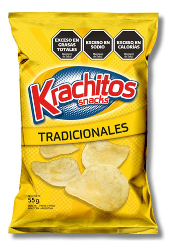 Pack X 6 Papas Fritas Krachitos Corte Tradicional X 55 Grs.