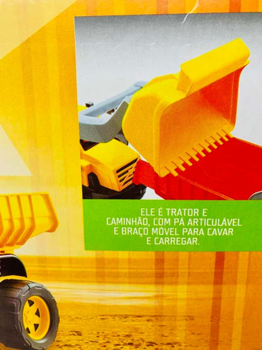 Caminhão Brinquedo Truck Carregadeira Vermelho Usual 56 Cm