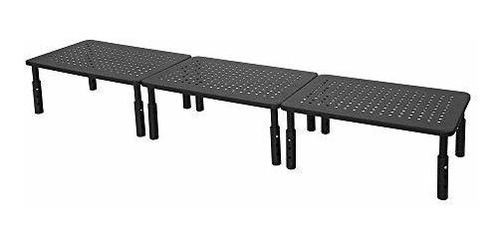 Imagen 3 de 4 de Soporte Metal Para Monitor Doble Altura Ajustable 3 Dual