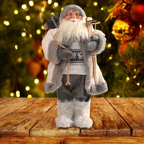 Santa Claus Muñeco De Nieve Figura Ornamento Navidad Casa