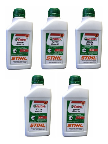 Lubrificante Óleo 2t Castrol 8017 Stihl Roçadeira Jardim 5un