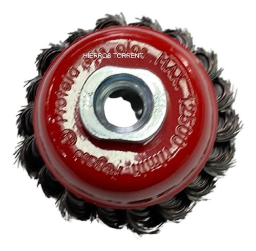 Imagen 5 de 10 de Cepillo Copa Acero Trenzado 80 Mm Aliafor Amoladora Taladro
