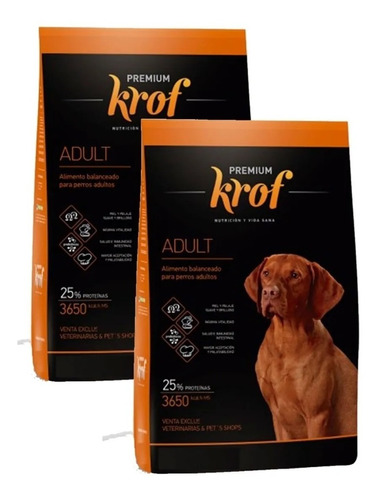 Krof Perros Adultos X 15 Kg ( 2 Bolsas ) 30 Kg Total Curupet