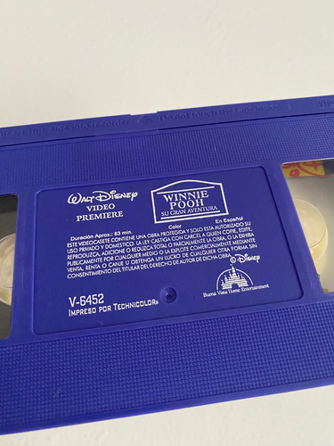 Winnie Pooh: Su Gran Aventura Película Vhs Animada Disney (Usado)