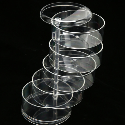 Joyería Giratoria De 5 Capas, Transparente, Rotación De 360