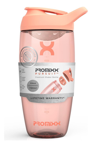 Botella Mezcladora P/ Suplementos Promixx, Coral, 710ml