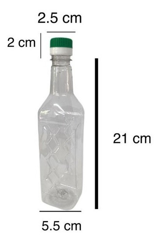Imagen 2 de 10 de Envases Para Aceite 500 Cc Pet Cristal Cuadrado X 288 Un.