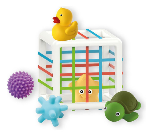 Brinquedo Infantil Cubo Elástico Com 5 Blocos Multikids Baby