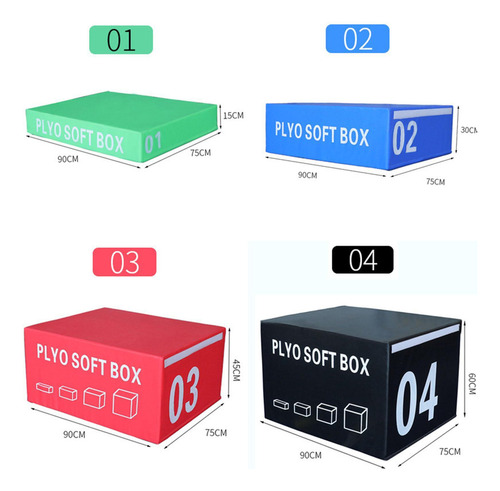 Caja De Salto Pliométrica Para Saltar, Azul 30cm Alto