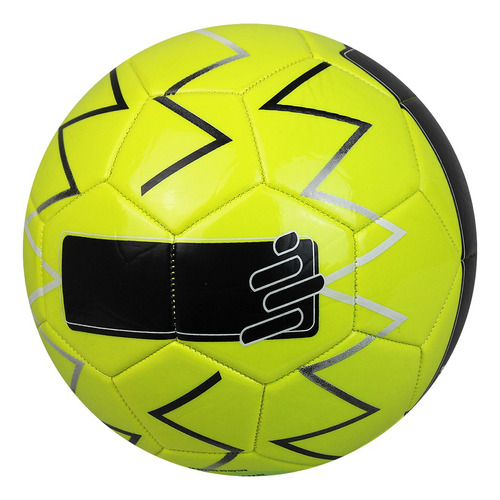 Balón De Fútbol Cosido A Maquina Oka Pro 6.0 Peso 420 Gr. Color Neon Negro