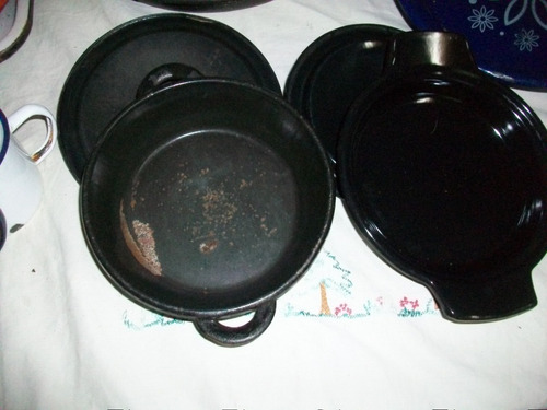 Cazuelitas Con Tapa Negras P/ Unidad