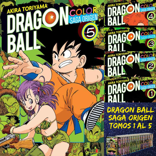 Dragon Ball Color - Saga Origen Tomos 1 Al 5 Ivrea