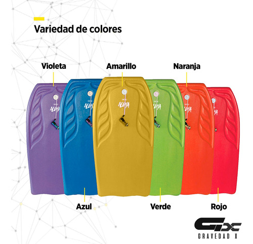 Tabla Bodyboard Mor Reforzada 3 Capas. Gravedad X