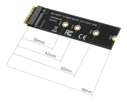 Adaptador Macbook Air Pro Del 2013 Al 2017 Ssd M.2 Nvme