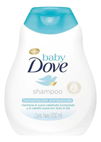  Shampoo Baby Dove Humectación Enriquecida 200ml