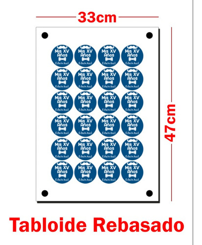 Etiquetas Personalizadas Adheribles Tabloide Rebasado