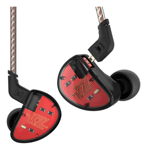 Auriculares Kz As10 Iem Para 5 Monitores, Sin Micrófono, Neg