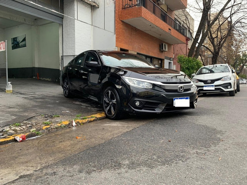Honda Civic Ex-l At Cuero Negro 2017
