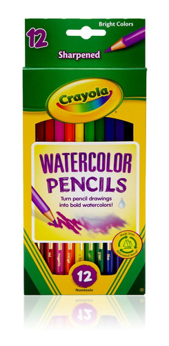 Lapices Crayola Acuarelables X12 Colores No Toxicos
