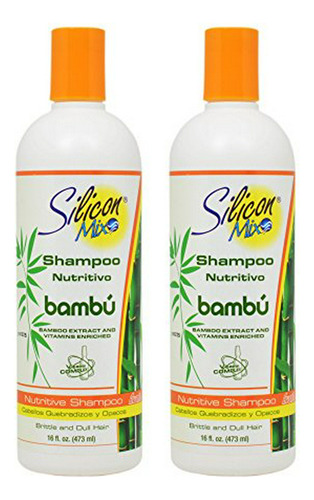 Silicon Mix Bambu Shampoo 16 Oz  Pack De 2 .