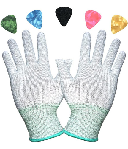 Guantes De Protec. Para Dedos Con PĂșas - Par Blanco - Talla