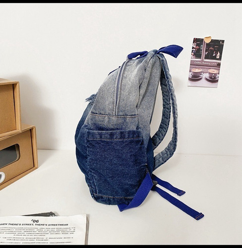 Mochila De Lona De Mezclilla Mochila Escolar For Hombres Y