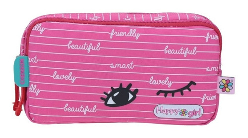 Lapicera Doble Estuche Escolar Happy Girl Rosa Lovely Idel HG64912-F