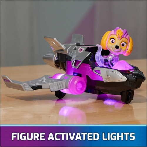 Paw Patrol Vehiculo Avion Sky Mighty Movie Luces Y Sonidos