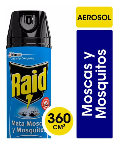 Mata Moscas Y Mosquitos Acción Prolongada Raid 360cc X 3 U