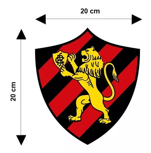 Adesivo Com O Escudo Do Sport Recife Brilhante Grande