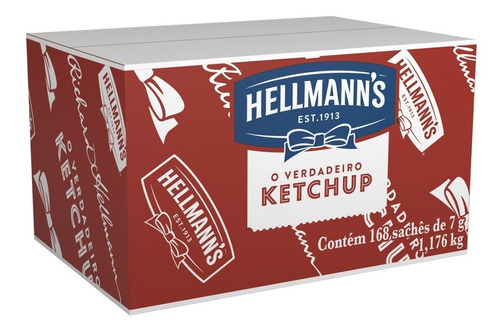 Ketchup Hellmann's Caixa Com 168 Sachês De 7g C/ Nfe