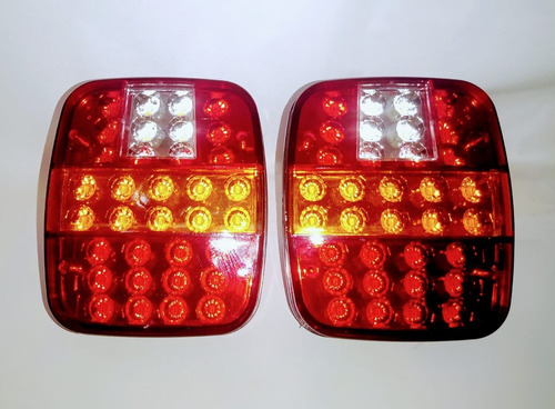 Par Lanternas Traseira Troller 1997 A 2014 Com 34 Leds