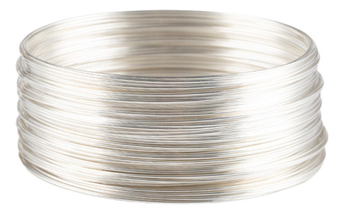 50 Bucles De Alambre De Joyería Para Hacer Joyas, Plata
