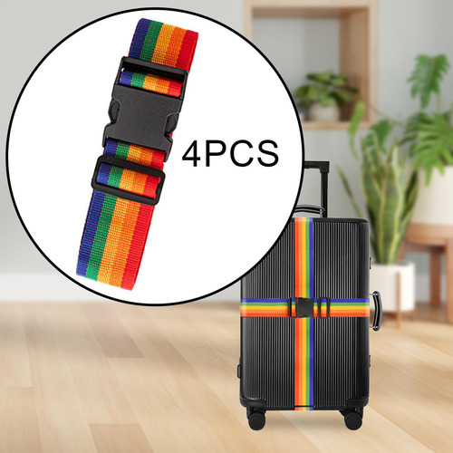 4 Uds Correas De Equipaje Cinturones De Viaje Arcoíris