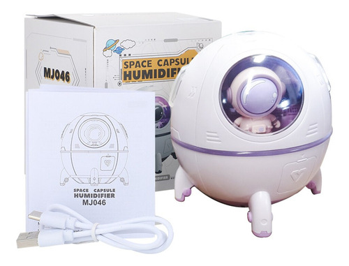 Mini Humidificador De Aire Usb Space Capsule Con Colores