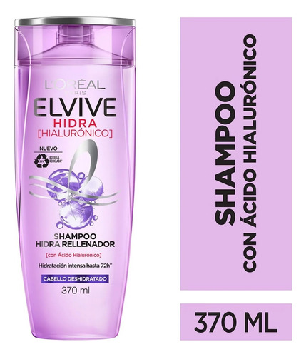 L'oréal Paris Shampoo Elvive Hidra Hialurónico, 370ml
