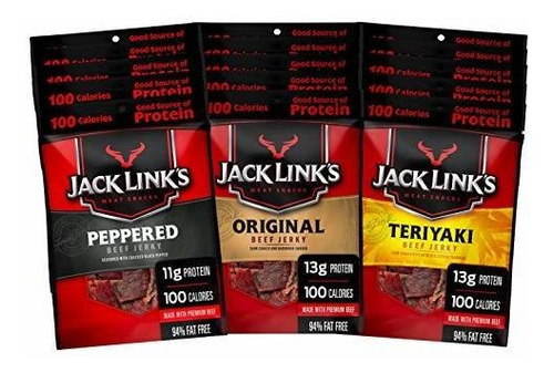 Jack Link's Paquete Variado De Carne De Res Jerky  Incluye 