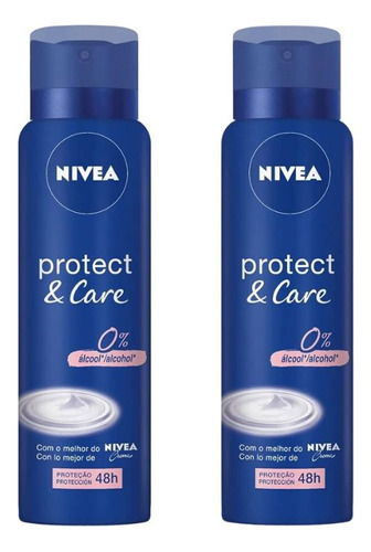 Desodorante Aero Nivea 150ml Fem Protect & Care - Kit C/ 2un